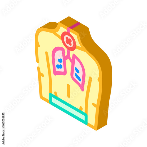 shortness of breath disease symptom isometric icon vector. shortness of breath disease symptom sign. isolated symbol illustration