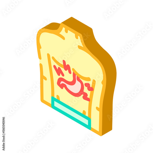 diarrhea stomach pain disease symptom isometric icon vector. diarrhea stomach pain disease symptom sign. isolated symbol illustration