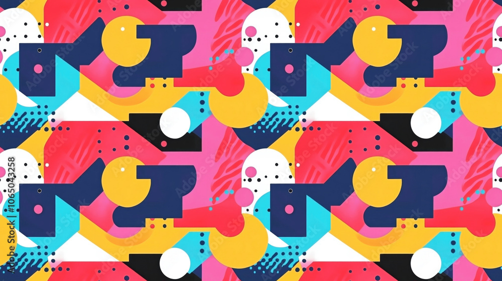 Obraz premium Cool abstract texture with vibrant colors and geometric shapes perfect for modern design projects wallpapers and textiles