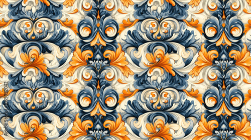 Seamless pattern featuring a double layered abstract design ideal for textiles and wallpaper photo