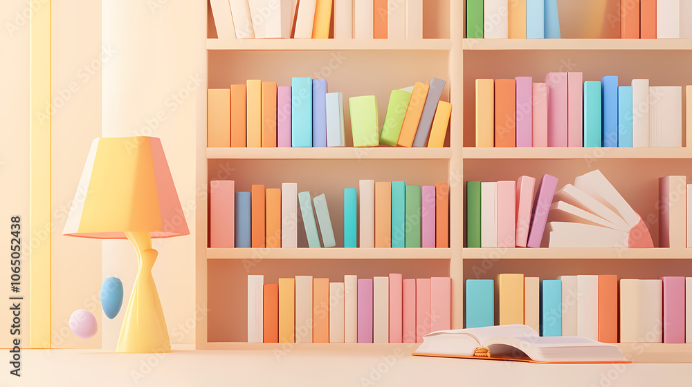 3D vector image paper cute, Library Education knowledge background study school university 3D vector image paper cute, Library Education knowledge background study school university