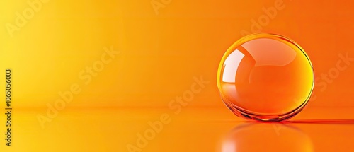 A vibrant orange sphere on a glowing orange background, creating a warm and inviting atmosphere. photo