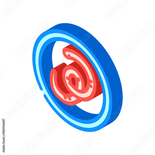 helminth worm parasite isometric icon vector. helminth worm parasite sign. isolated symbol illustration