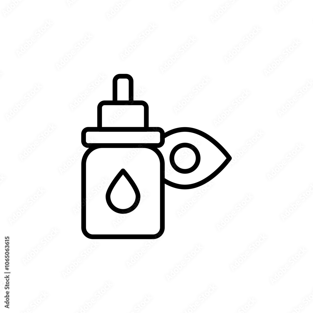Obraz premium Eye drops outline icons, minimalist vector illustration ,simple transparent graphic element .Isolated on white background