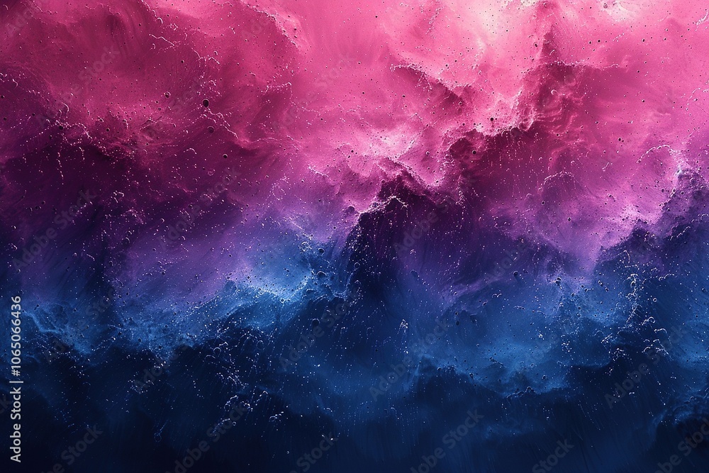 Fototapeta premium Abstract swirling colors of pink and blue resembling a cosmic or oceanic scene.