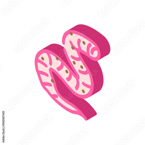 roundworm parasite isometric icon vector. roundworm parasite sign. isolated symbol illustration