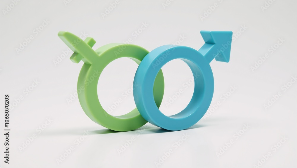 Isolated gay couple icon two intertwined male gender symbols green cyan against a white backdrop representing LGBTQ Pride Isolated gay couple icon two intertwined male gender symbols green cyan against a white backdrop representing LGBTQ Pride