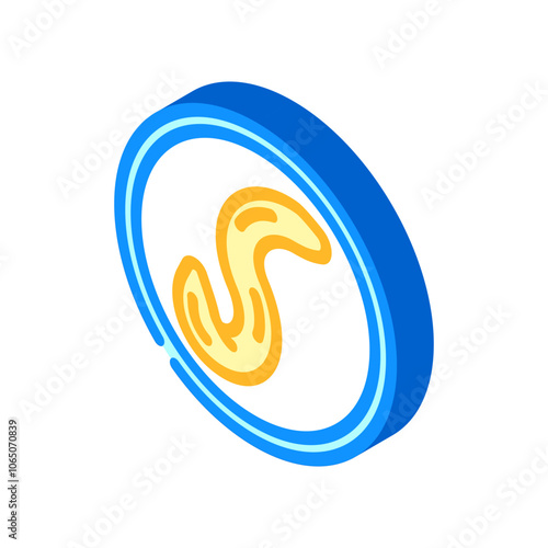 pinworm parasite isometric icon vector. pinworm parasite sign. isolated symbol illustration