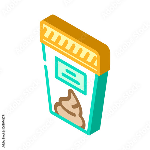 infested stool sample isometric icon vector. infested stool sample sign. isolated symbol illustration