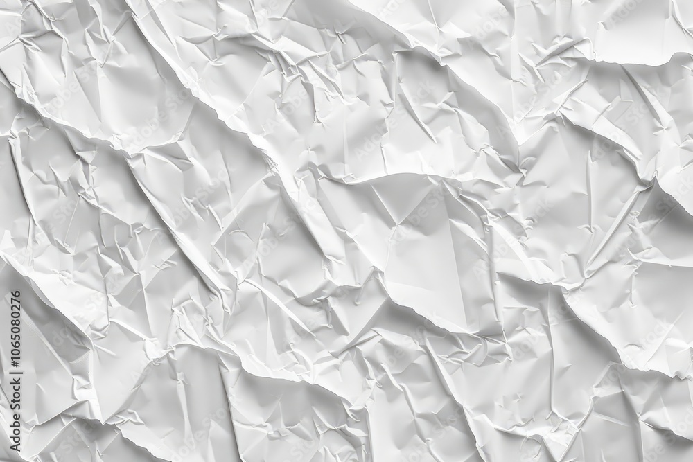 Obraz premium Crumpled White Paper Texture