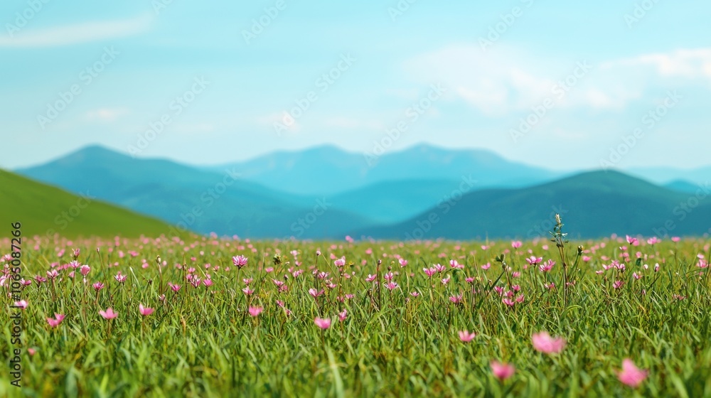 Vibrant Wildflowers in a Lush Meadow Landscape Vibrant Wildflowers in a Lush Meadow Landscape
