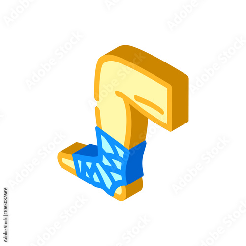sprain household injury accident isometric icon vector. sprain household injury accident sign. isolated symbol illustration