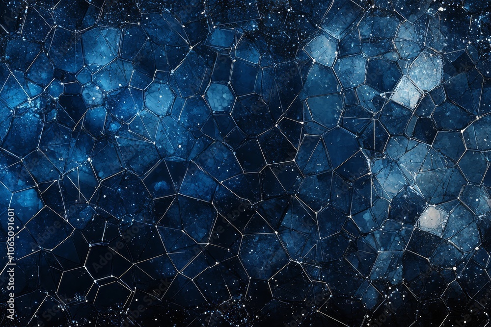 Polygram Conference System An abstract blue polygon conference background or wallpaper that ...