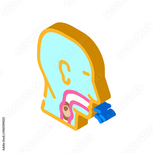 choking household injury accident isometric icon vector. choking household injury accident sign. isolated symbol illustration