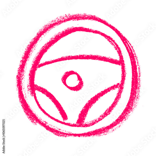 Wheel Car Garage Service Related Icon Crayon Chalk Drawing Vector