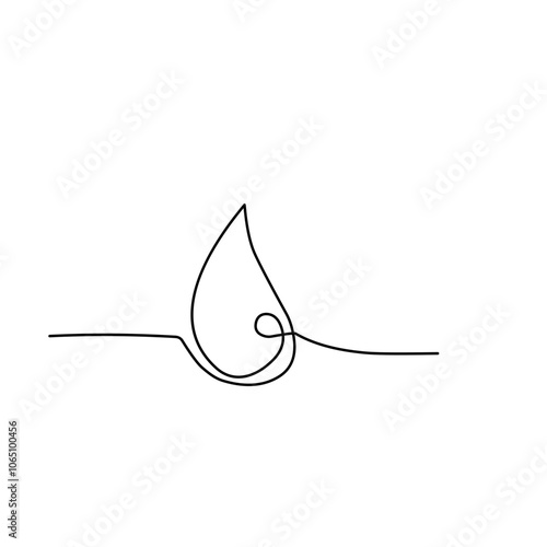 Water one line drawing 