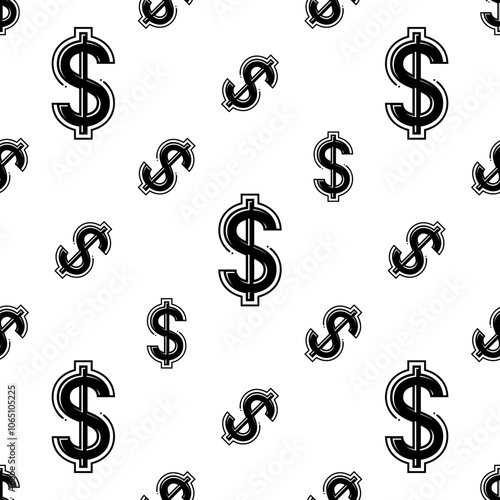 Dollar Icon Seamless Pattern M_2410004