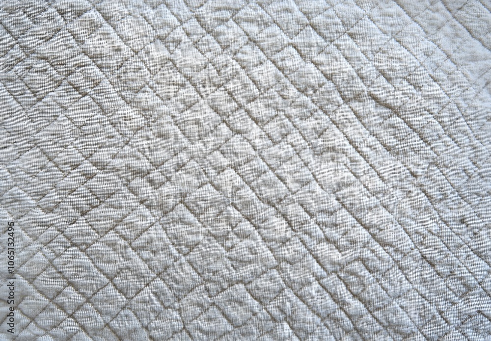 Naklejka premium White quilted fabric texture