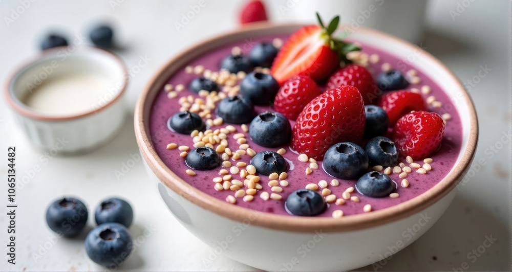 Delicious smoothie bowl with berries Delicious smoothie bowl with berries