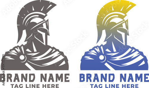 Sparta Warrior Logo Design Template