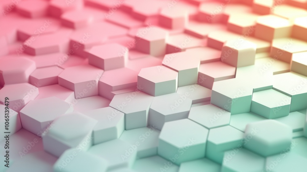 Obraz premium Abstract Hexagonal Patterns: A clean and modern abstract