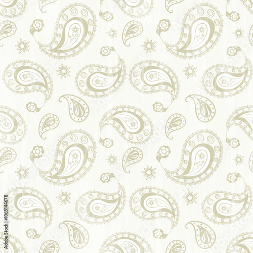 paisley seamless pattern on background, Floral paisley seamless pattern, seamless vector paisley pattern with trend colors for bed linen .textiles, fabrics, greeting cards and scrapbooking