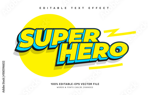 Superhero editable text effect template