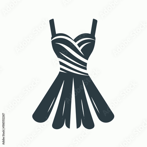 skirt vector, dress vector logo illustration