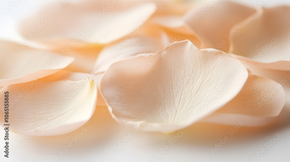 Delicate Petals of a Romantic Rose Flower in Soft Macro Focus Delicate Petals of a Romantic Rose Flower in Soft Macro Focus
