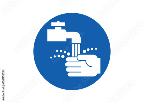 手洗い励行 手洗励行の指示マーク 指示標識のイラスト ピクトグラム
