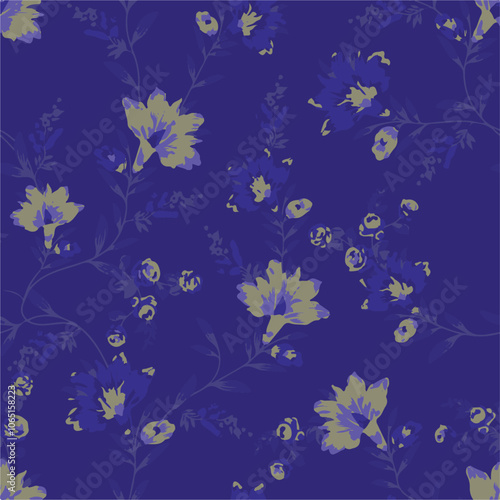 abstract, vector, monochrome, big flowers, all over textiles design, illustration digital image can be used for wrapping paper