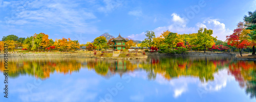  Gyeongbokgung Palace in autumn Seoul South Korea