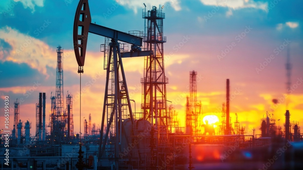 Obraz premium Market forecasts for fossil energy with comprehensive data analytics on supply, demand, and alternative energy growth