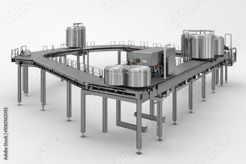 Steel packaging line displaying the creation of durable food and beverage containers photo