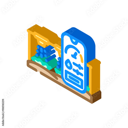 smart irrigation water saving isometric icon vector. smart irrigation water saving sign. isolated symbol illustration