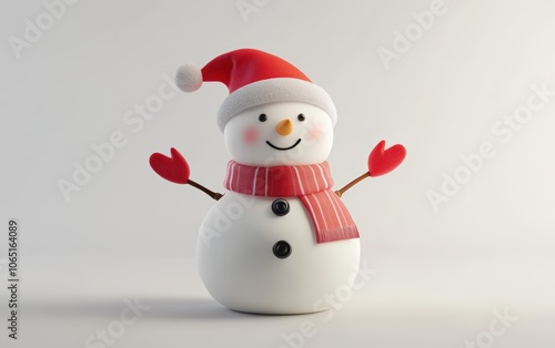 3d christmas charachter on a clean white background  photo