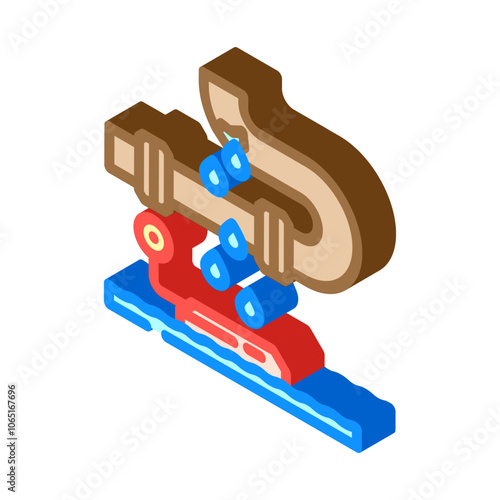 leak detection water saving isometric icon vector. leak detection water saving sign. isolated symbol illustration