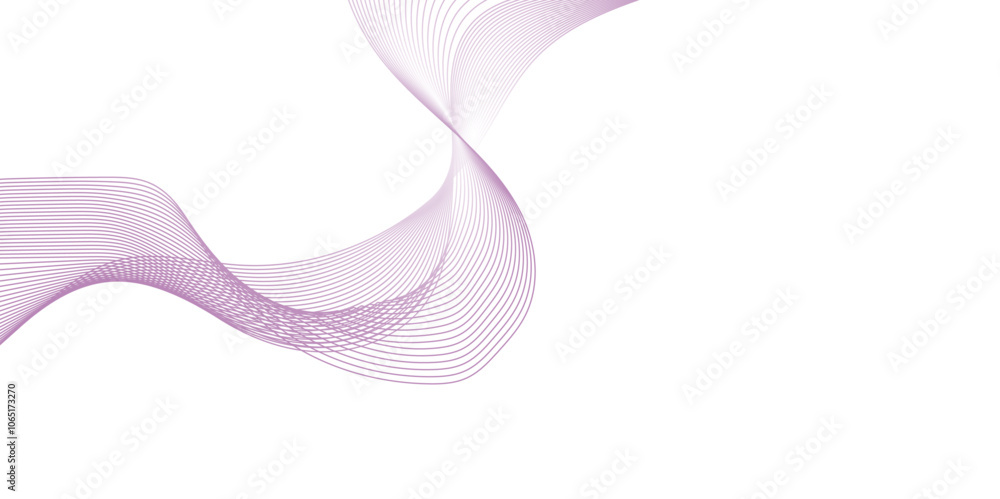 Fototapeta premium Abstract multicolor gradient wave lines vector background, twisted curve lines and blend effect, frequency sound wave lines, 3d contour line patterned background illustration. 