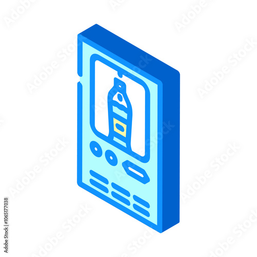 bottle refill station isometric icon vector. bottle refill station sign. isolated symbol illustration