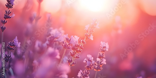 Lavender flowers in serene atmosphere