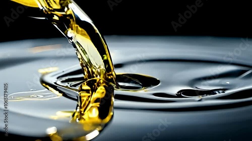 Wallpaper Mural Cooking oil is poured onto a smooth surface and spreads there in gentle waves. Torontodigital.ca