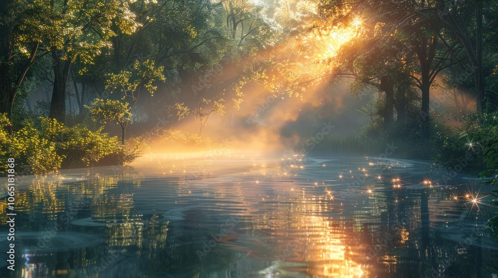Fototapeta premium Enchanted Forest Sunrise