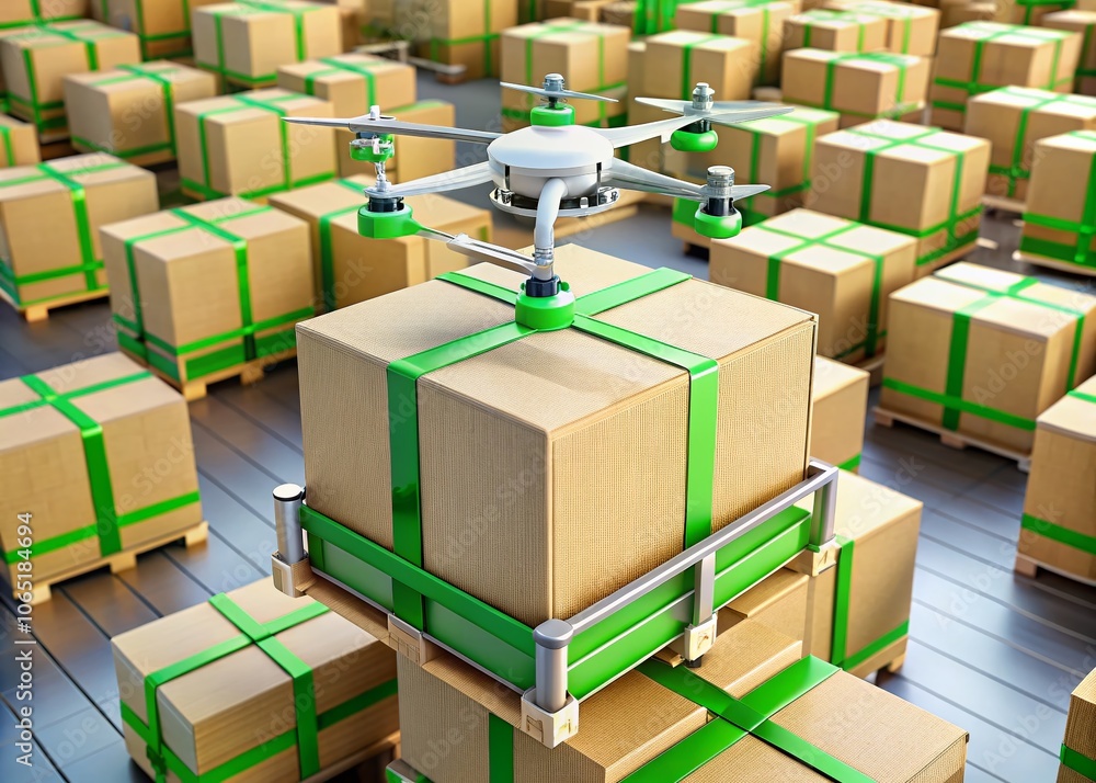 custom made wallpaper toronto digitalDrone Shot: Green & White Packaging Chips for Secure Upright Packages