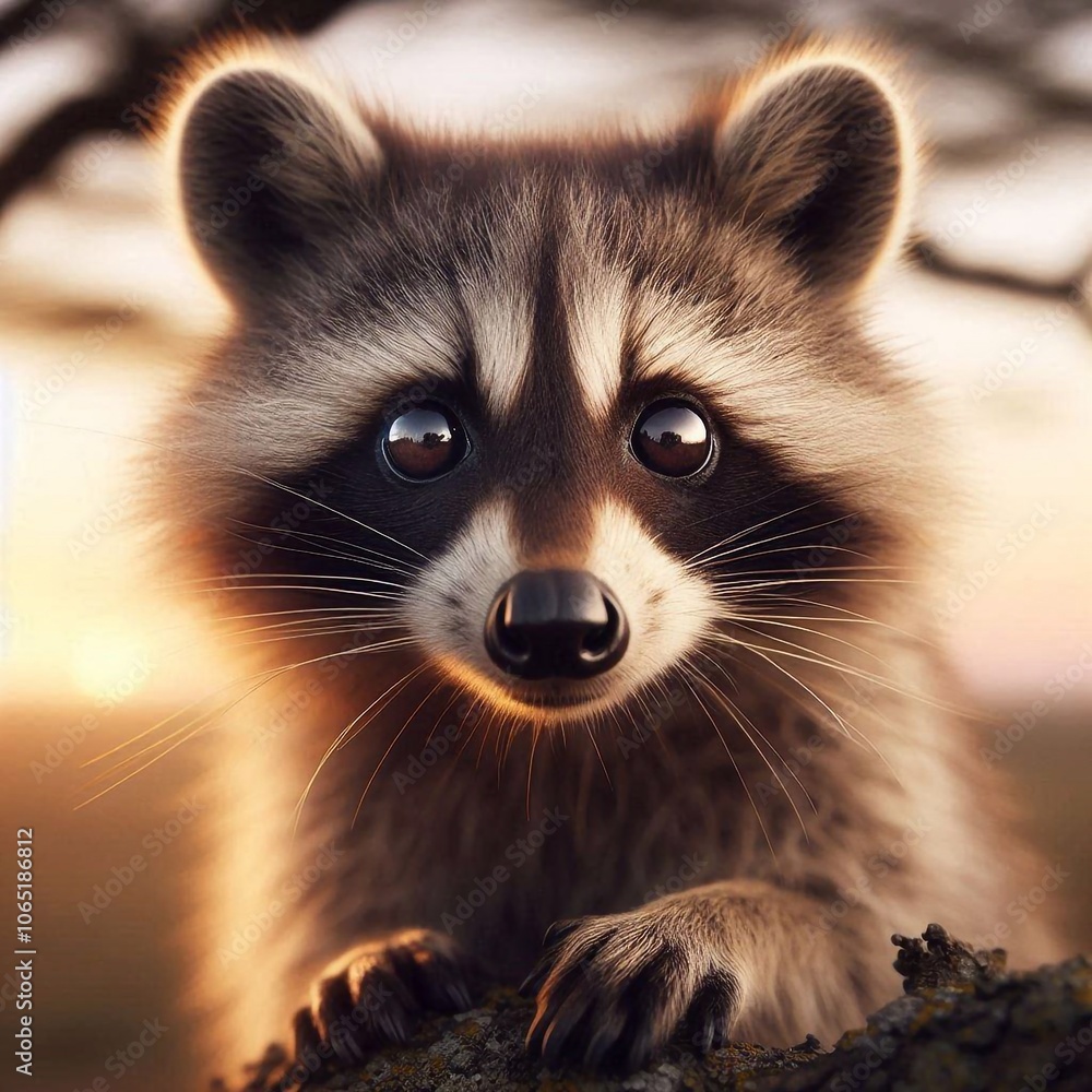 Obraz premium Waschbär Portrait