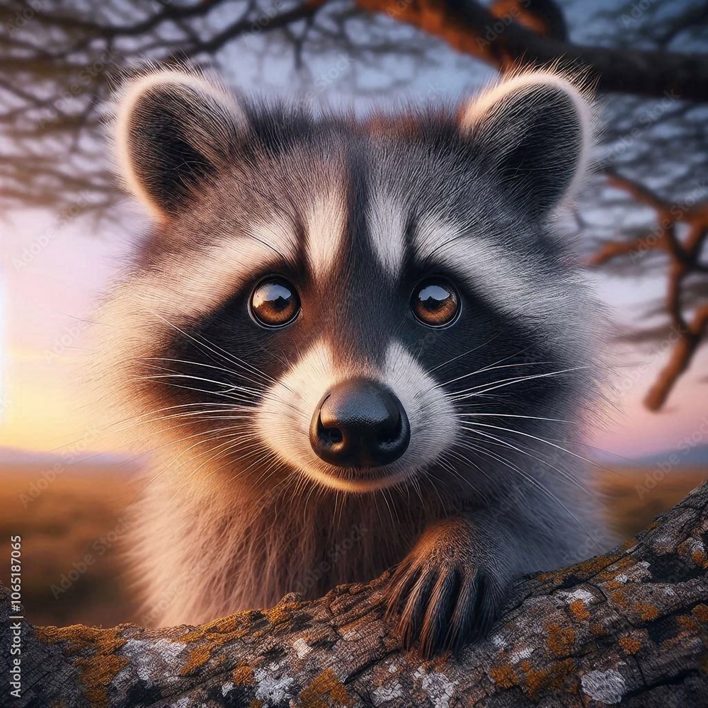 Obraz premium Waschbär Portrait