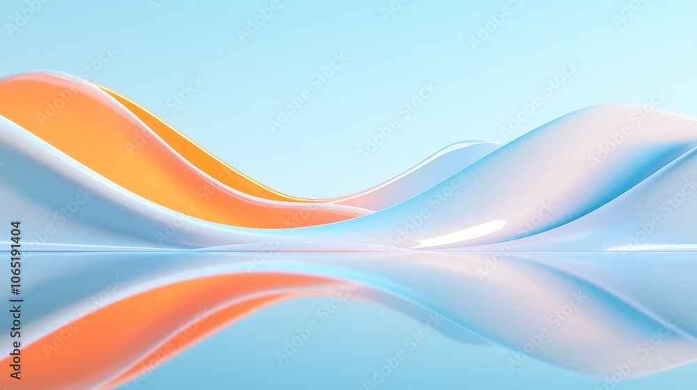 Obraz premium Create stunning abstract landscapes with smooth curves and vibrant colors to enhance visual appeal