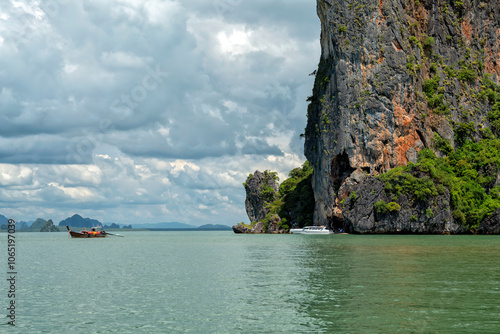 Krabi, Thailand. Travel to the tropical paradise of the Andaman Sea. Islands and beaches of the National Thai Park Krabi photo