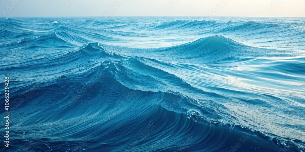 The undulating surface of the vast ocean, a symphony of blue hues with crests of white breaking across its expanse. The undulating surface of the vast ocean, a symphony of blue hues with crests of white breaking across its expanse.