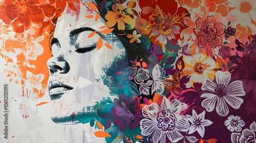 Woman Face Street art Portrait