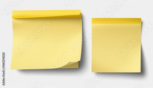Yellow post-it note isolate on white background, PNG